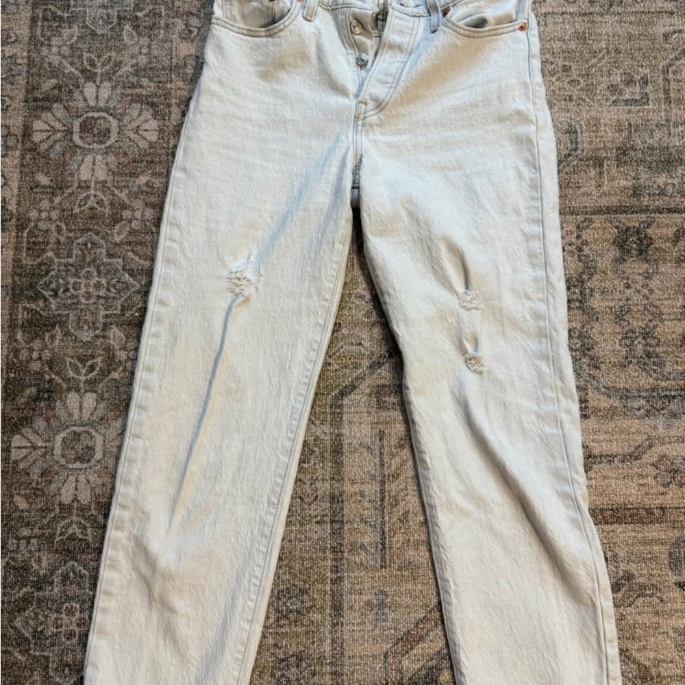 Levi's Cream Straight Leg Women Jeans